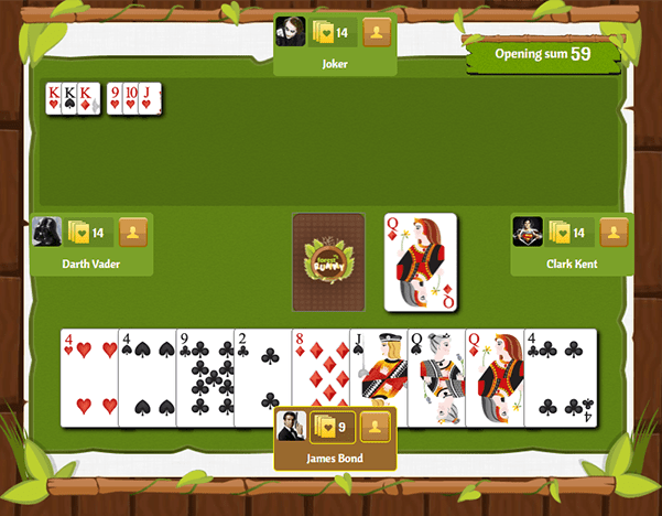 First in game image of Forest Rummy card game